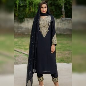 NS A000C2 - Sequin Embroidery 3PC Chiffon Dress