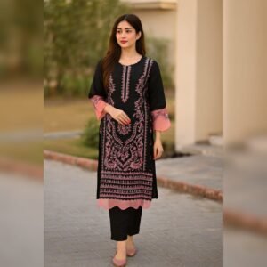 ns a000c7 embroidery 3pc cotton suit