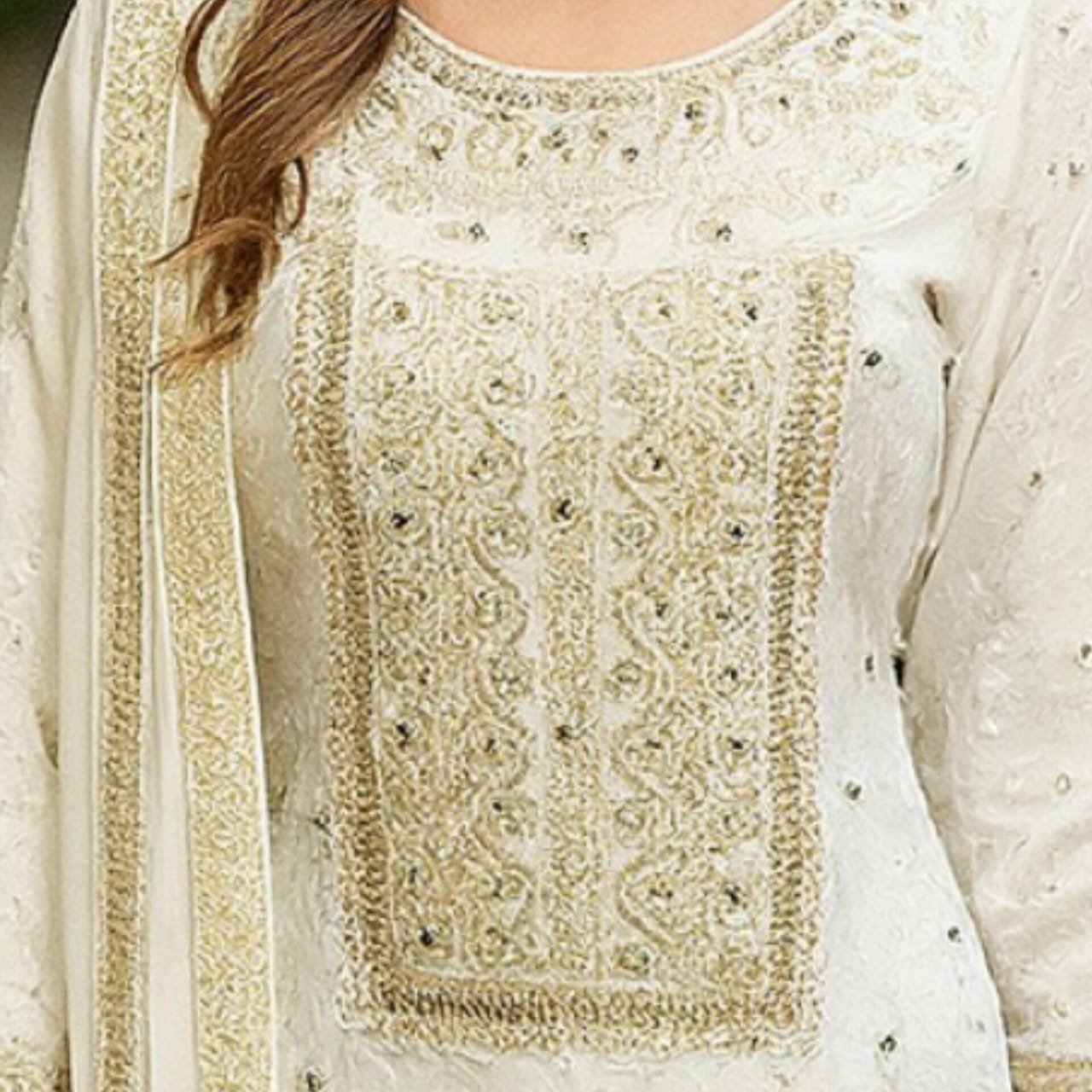 ns a000c2 sequin embroidery 3pc chiffon dress