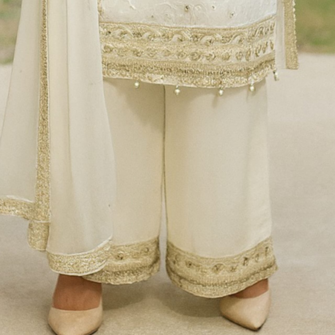 ns a000c2 sequin embroidery 3pc chiffon dress