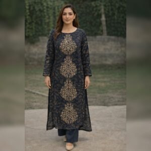 NS A000C17 Embroidery 3PCs Viscose Suit
