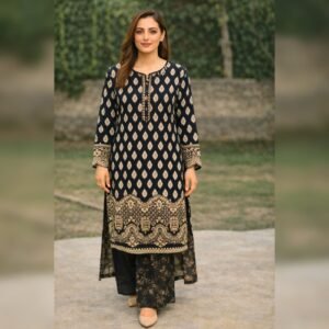 NS A000C18 Computer Embroidery 3PCs Cotton Suit