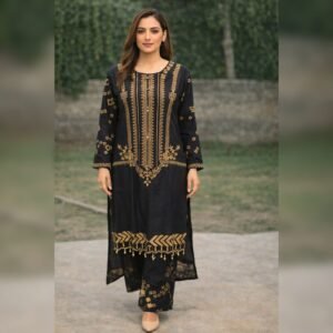 NS A000C20 Computer Embroidery 3PCs Cotton Suit