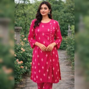 NS A000C24 Computer Embroidery 3PCs Cotton Suit